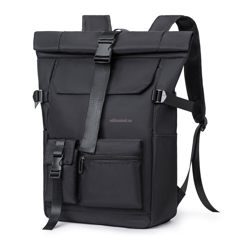 Рекламна раница с rolltop закопчаване, подсилени гръб и дръжки, отделение за лаптоп 15.6 - Рекламни раници и сакове 2