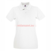 РЕКЛАМНА 180gr БЯЛА ДАМСКА ТЕНИСКА LACOSTE 100% ПАМУК - FRUIТ OF THE LOOM
