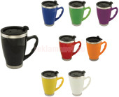 РЕКЛАМНА ТЕРМО ЧАША 8 ЦВЯТА; 400ML; D8/H-13 СМ