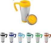 РЕКЛАМНА ТЕРМО ЧАША 7 ЦВЯТA; 400ML; D8/H-17.5 СМ