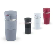 Рекламнa термо чаша, 400 ml, двустенна, бутон за отваряне
