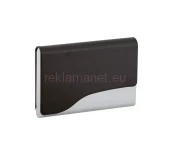Визитник от еко кожа и метал, 93х65х15mm