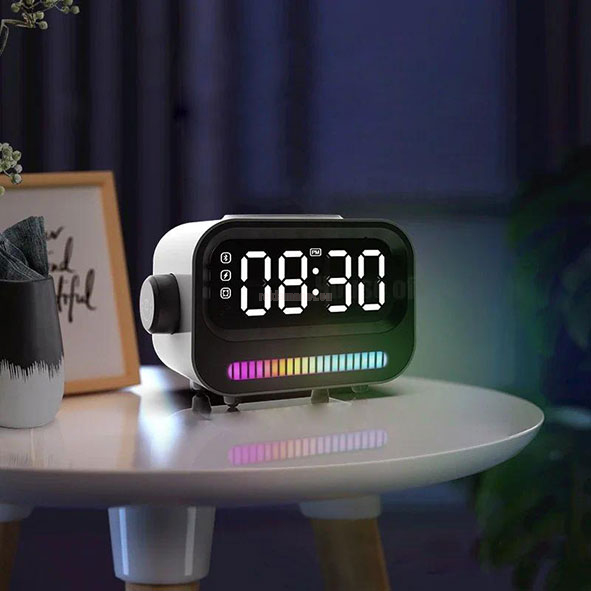 Рекламен bluetooth speaker с зарядно и часовник