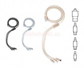 Рекламно универсално USB зарядно, 3 накрайника