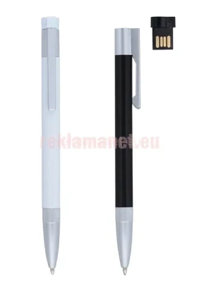 РЕКЛАМНА USB ФЛАШ ПАМЕТ - 64 GB, 2 В 1 С МЕТАЛНА ХИМИКАЛКА • Рекламни USB флашки (флаш памети)