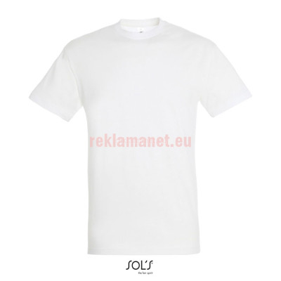 РЕКЛАМНА БЯЛА МЪЖКА ТЕНИСКА SOLS Regent, 150 гр, 100% ПАМУК