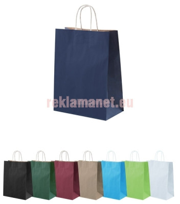 РЕКЛАМНА ХАРТИЕНА ТОРБИЧКА С ХАРТИЕНИ ДРЪЖКИ, РАЗМЕР 255х330х125