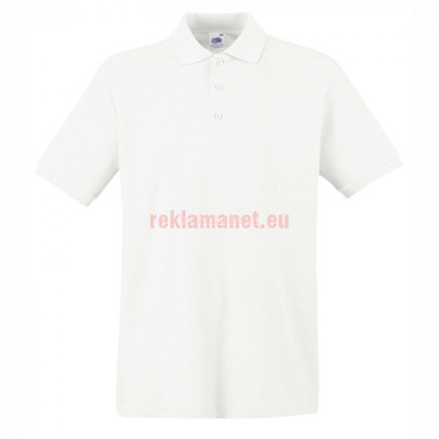 РЕКЛАМНА БЯЛА 180gr МЪЖКА ТЕНИСКА LACOSTE 100% ПАМУК - FRUIТ OF THE LOOM