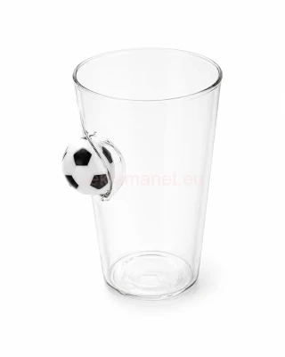 Рекламна стъклена чаша с футболна топка 500 ml