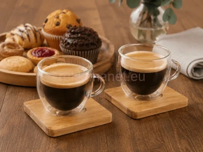 Рекламен комплект двустенни чаши, 100 ml