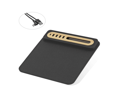 Рекламна USB hub с подложка за мишка и поставка за телефон