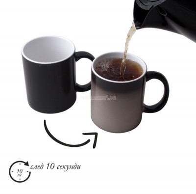 Рекламна Магическа Чаша за сублимация, магическа, 330 ml, клас А