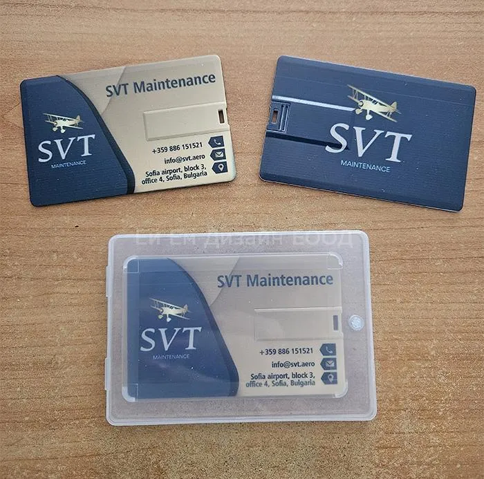 Брандиране на рекламни USB флаш памети/флашки тип кредитна карта/ с пълноцветен двустранен печат